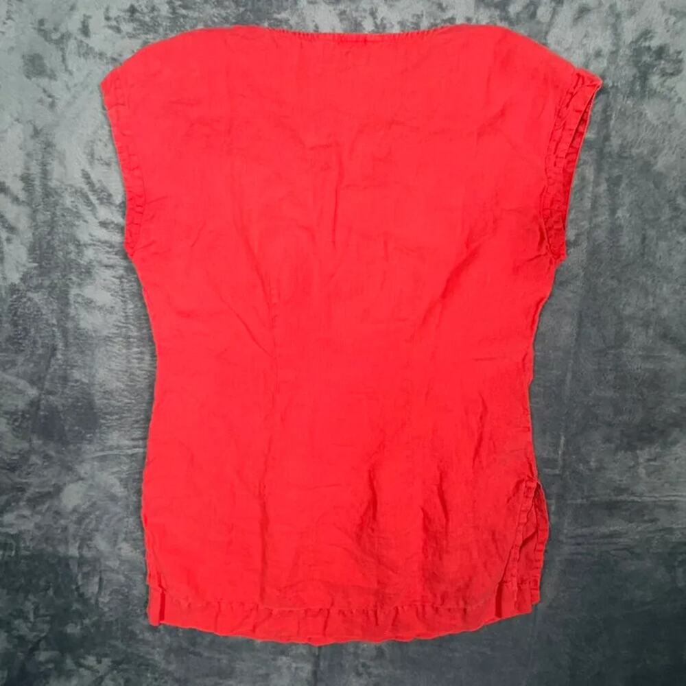 Tommy Bahama Women's XS Embroidered V Neck Tunic Red Cap Sleeve‎ Resortwear - Picture 3 of 5